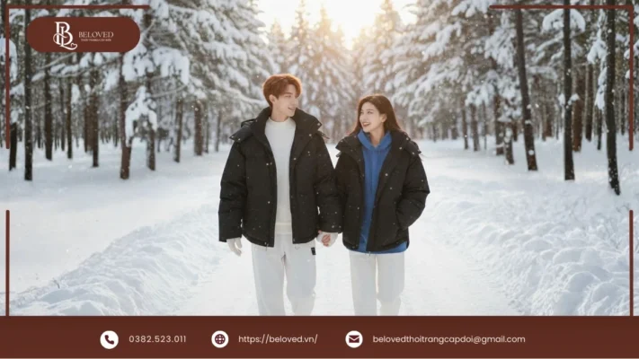 Áo khoác phao cặp đôi đẹp, giữ ấm cho mùa đông yêu thương