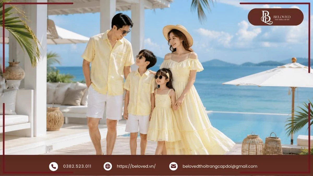 15+ Set Đồ Gia Đình Đi Biển Đôi Gắn Kết Yêu Thương Cực Chất