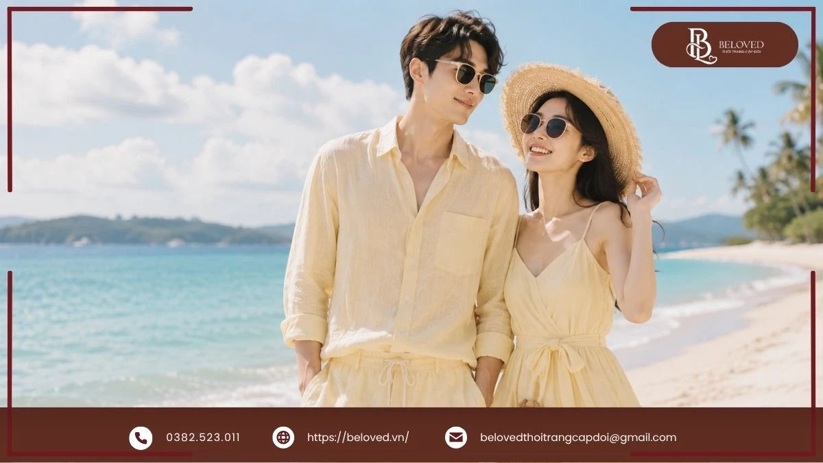 20+ Set Đồ Đôi Đi Biển Cho Couple Lên Hình Cực Chất